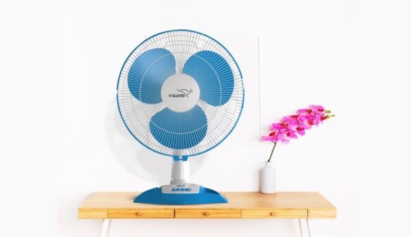 V-Guard Enter TF 40 cm 3 Blade Table Fan  (White, Blue)
