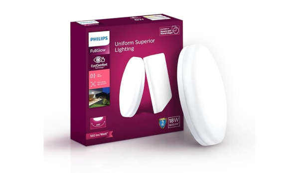 PHILIPS Rimless Full Glow 18 Watt Round LED Surface Downlighter | Surface LED Downlight for Ceiling