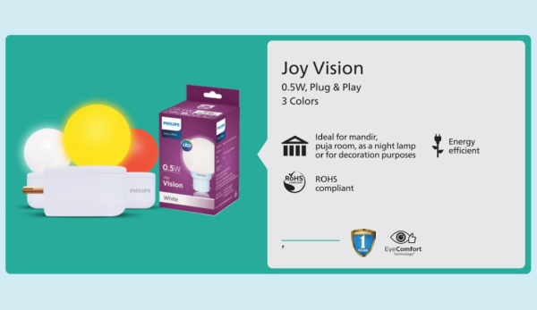 PHILIPS 0.5W LED Red Bulb, Pack of 1 (Joy Vision) - Image 2