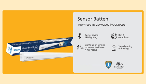 PHILIPS Polycarbonate Motion Sensor 20W Led Batten/Tubelight - Image 2