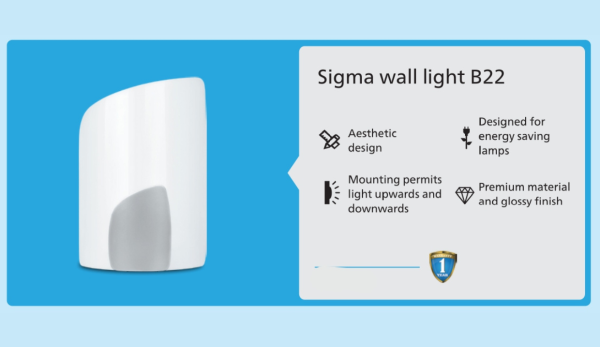 Philips Sigma B22 Wall Light - Image 2