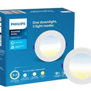 PHILIPS StarFit 7-watt Round LED Downlighter | 3 Colors in 1 Concealed JB LED Downlight | LED Ceiling Light for Home and Hall